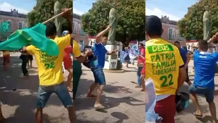 Imagem ilustrativa da notícia Vídeo: bolsonaristas agridem apoiadores de Lula no Pará