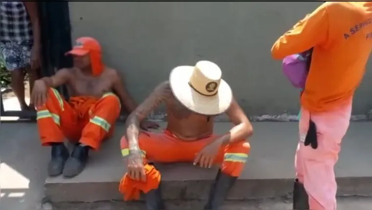 Imagem ilustrativa da notícia Vídeo: Garis passam mal após comer lanche em Belém