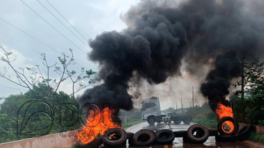 No trecho da BR-155 entre a cidade de Redenção e Xinguara, a interdição teve início na tarde da segunda-feira (31)