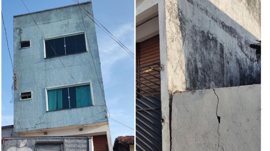 Vídeo: construção irregular em Belém causa risco a moradores