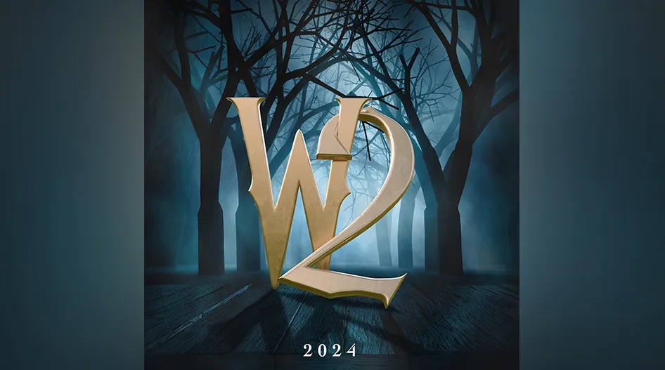 Logo da segunda temporada de Wandinha divulgada pela Netflix nos Estados Unidos