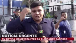 Após as agressões, a equipe de reportagem se dirigiu à delegacia, onde registrou um Boletim de ocorrência