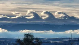 A curiosa formação de nuvens que foi vista no céu de Wyoming