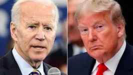 Presidente dos EUA Joe Biden e o ex-presidente Donald Trump
