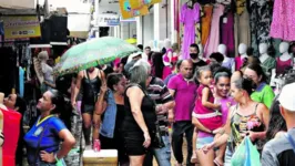 Ruas do Centro Comercial de Belém foram tomadas por quem deixou as compras para a última hora