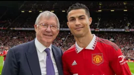 Sir Alex Ferguson e Cristiano no Old Trafford