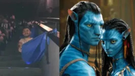 Imagem ilustrativa da notícia Vídeo: homem arma rede em cinema para assistir Avatar 2