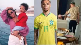 O jogador voltou para o Brasil após a eliminação da seleção. Ele foi visto com a pivô da separação