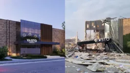 O restaurante antes e depois