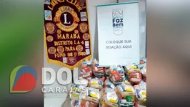 Doação de cestas de alimentos para famílias carentes é uma das ações globais do Lions Club