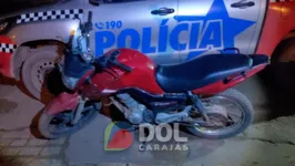 Moto foi apreendida e levada com o suspeito para a delegacia de Santana do Araguaia