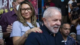 O presidente  Luiz Inácio Lula da Silva e a esposa Rosângela da Silva, a Janja.