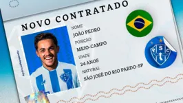 João Pedro foi anunciado pelo Paysandu