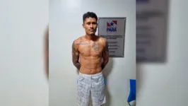 Jordan Almeida Brito foi preso na noite de domingo (27), em uma residência na Rua Renato Russo, no Bairro Altamira.