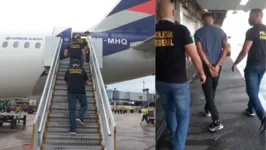 Mandado de prisão contra homem foi cumprido por policiais federais no pátio do aeroporto de Belém.