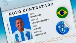 O lateral-direito Igor Bosel vestirá a camisa bicolor em 2023