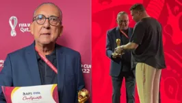 Galvão Bueno recebe prêmio da Fifa pela cobertura de 12 finais de Copa do Mundo