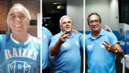 Sérgio Solano, Maurício Ettinger e Felipe Fernandes são, até agora os candidatos ao comando do Paysandu | Reprodução/Ascom Paysandu