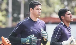 Vinícius e Ruan em treino do Leão Azul