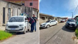 Um dos carros encontrados pela polícia foi abandonado no Conjunto Paracuri II, em Icoaraci.