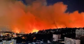 Imagem ilustrativa da notícia Incêndio no Chile atinge 400 casas e deixa 2 mortos 