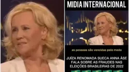 Agnetha, do Abba, virou juíza Anna Ase em fake para enganar bolsonaristas