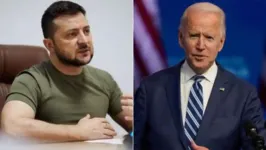 Presidente ucraniano, Volodimir Zelenski e Joe Biden