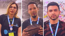 Os paraenses Amanda Andrade, Cleber Soares e André Moura marcaram presença na Campus Party.