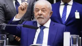 Lula contou a história da caneta durante a assinatura do termo de posse, na Câmara.