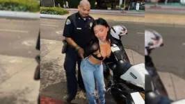 Nikita Dragun é influencer e teria jogado água em um agente policial