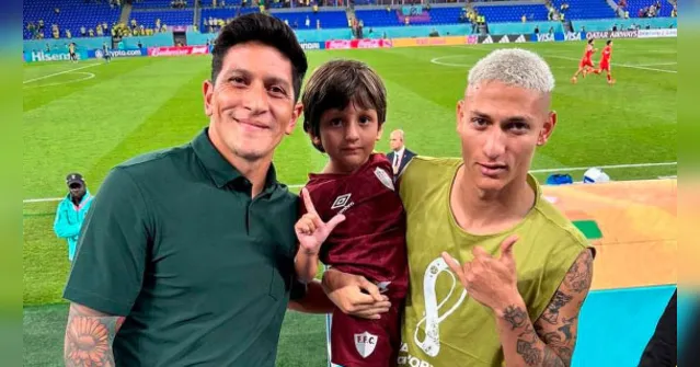 Imagem ilustrativa da notícia Filho de Cano tira camisa, roda e festeja gol de Casemiro
