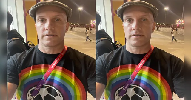 Imagem ilustrativa da notícia Fifa se pronuncia após jornalista ser preso por camisa LGBT
