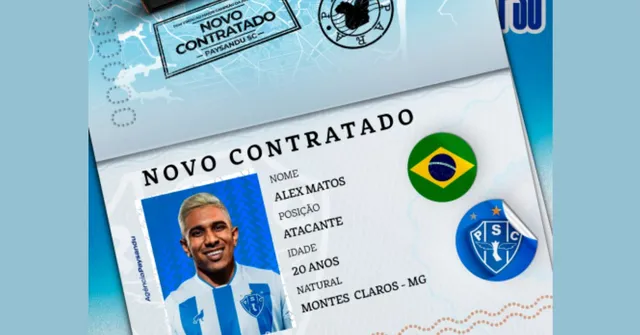 Imagem ilustrativa da notícia Paysandu oficializa contratação do atacante Alex Matos