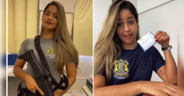 Imagem ilustrativa da notícia Policial é punida por postagens no TikTok com farda e armas
