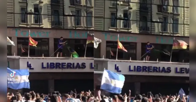 Imagem ilustrativa da notícia Torcedor arranca bandeira do Brasil de mastro na argentina