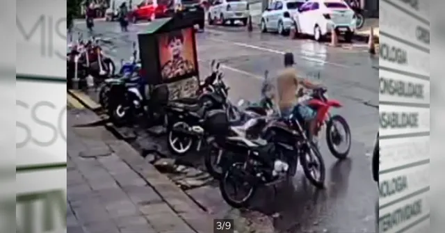 Imagem ilustrativa da notícia Vídeo: moto é furtada em plena luz do dia em Belém