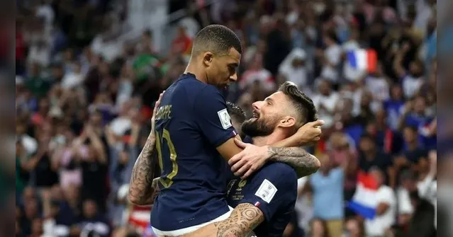 Imagem ilustrativa da notícia Lá ele? Comemoração de Mbappé e Giroud rende memes; Veja