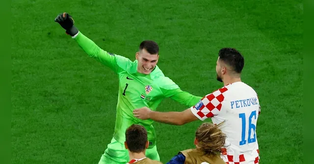Imagem ilustrativa da notícia Goleiro croata defendeu 11 de 12 chutes certos do Brasil