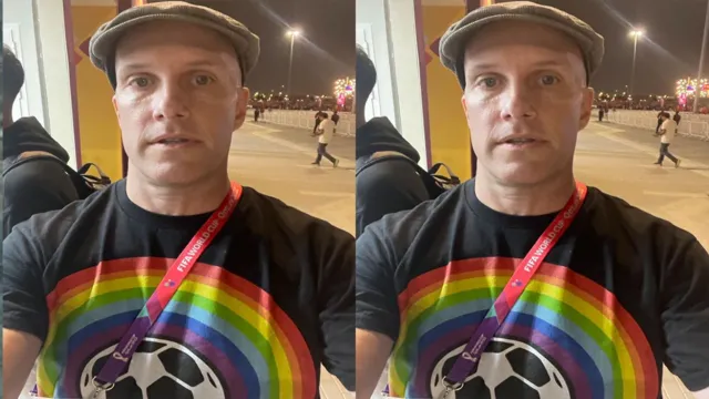 Imagem ilustrativa da notícia Fifa se pronuncia após jornalista ser preso por camisa LGBT
