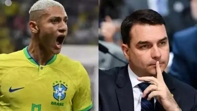 Imagem ilustrativa da notícia Richarlison e Flávio Bolsonaro "brigam" na Justiça; entenda