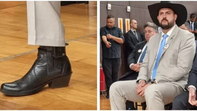 Imagem ilustrativa da notícia Usando tornozeleira, Zé Trovão é diplomado deputado federal