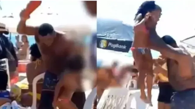 Imagem ilustrativa da notícia Vídeo: pai espanca filhas em praia e diz  "errei por amor"