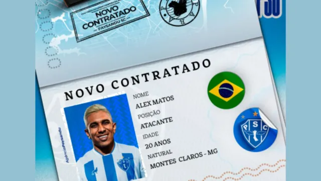 Imagem ilustrativa da notícia Paysandu oficializa contratação do atacante Alex Matos