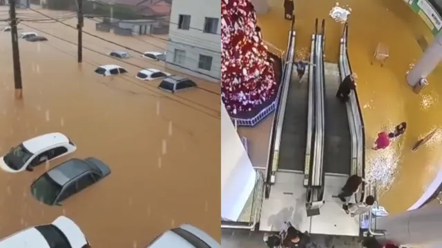 Imagem ilustrativa da notícia Vídeo: chuva deixa grande Florianópolis embaixo da água
