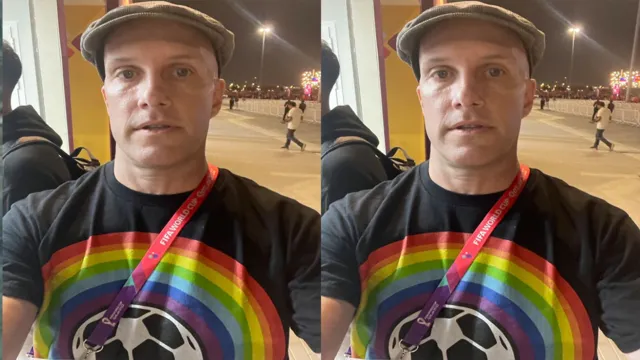 Imagem ilustrativa da notícia Jornalista é preso no Qatar por vestir camisa LGBT
