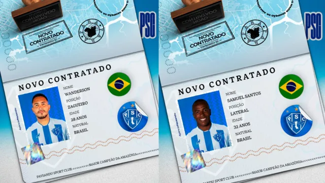 Imagem ilustrativa da notícia Paysandu anuncia zagueiro e veterano lateral para 2023