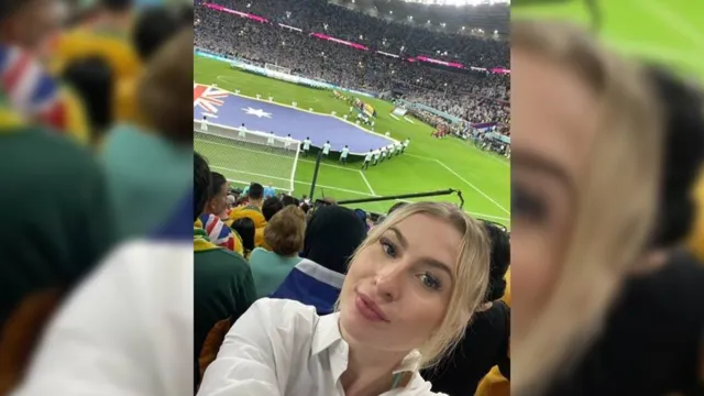 Imagem ilustrativa da notícia Mostrou tudo? Inglesa tira a roupa em estádio no Catar; veja