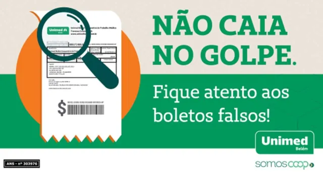 Imagem ilustrativa da notícia Unimed Belém dá dicas para não cair no golpe do boleto falso