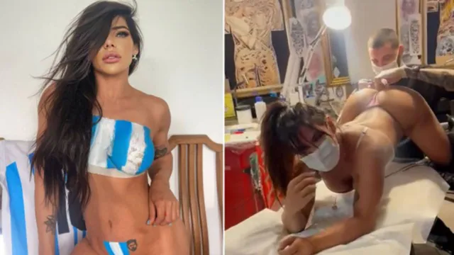 Imagem ilustrativa da notícia Estrela do Onlyfans Suzy Cortez faz tatoo anal de Messi