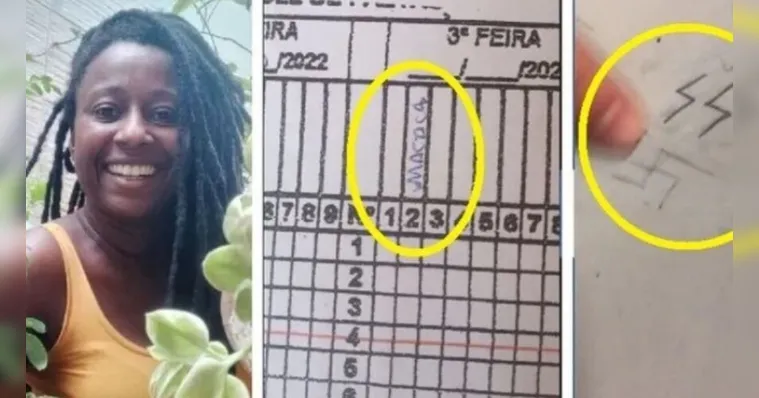 Imagem ilustrativa da notícia Professora sofre racismo de alunos e acha suástica em lista 
